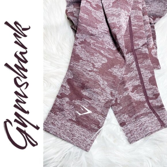 GYMSHARK Adapt Camo Seamless Full Length Leggings Winter Berry, Size Small - Picture 9 of 13